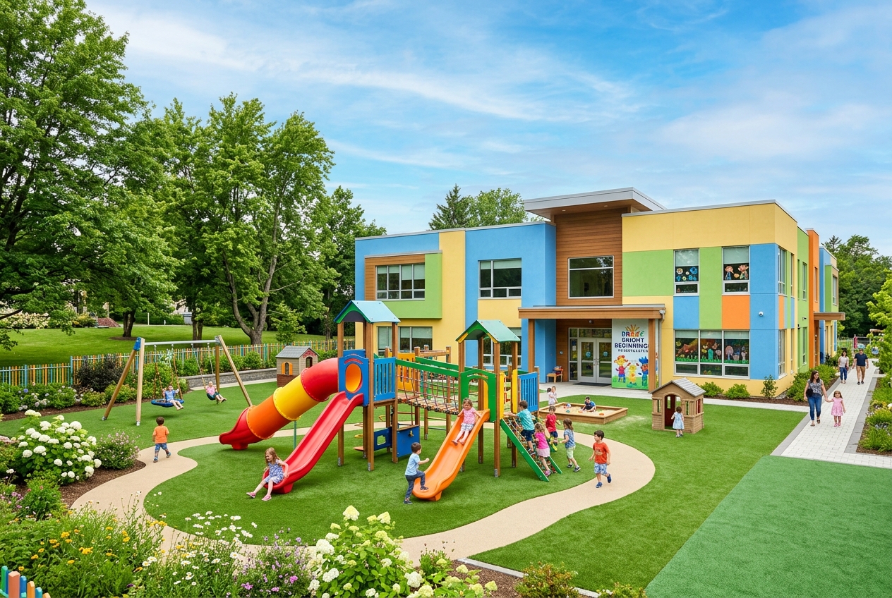 Kindergarten building exterior